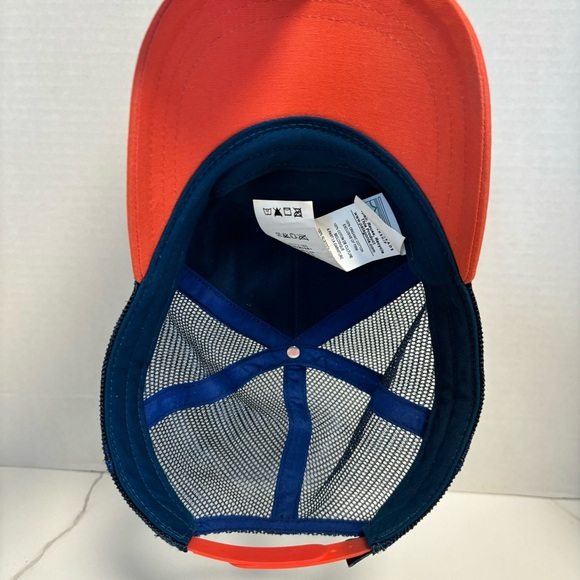 Patagonia Snapback Fitz Roy Bison Mesh Trucker Hat Spring Pink & Blue Unisex - Picture 7 of 9